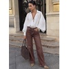 image:imageSidefeel Womens Wide Leg Jeans High Waisted Stretchy Jeans Denim PantsCoffee