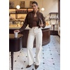 image:imageSidefeel Womens Wide Leg Jeans High Waisted Stretchy Jeans Denim PantsWhite