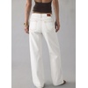 image:imageSidefeel Womens Wide Leg Jeans High Waisted Stretchy Jeans Denim PantsWhite
