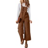 image:imageSidefeel Overalls for Women Casual Dressy Corduroy JumpsuitsBrown