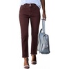 image:imageSidefeel Womens High Waisted Raw Hem Straight Leg JeansChicory Coffee