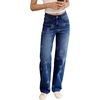 image:imageSidefeel Womens Jeans High Waisted Rhinestone Star Y2K PantsDark Blue