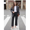 image:imageSidefeel Cropped Jeans for Women Wide Straight Leg Denim Stretch PantsBlack