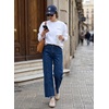 image:imageSidefeel Cropped Jeans for Women Wide Straight Leg Denim Stretch PantsBlue