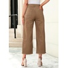 image:imageSidefeel Cropped Jeans for Women Wide Straight Leg Denim Stretch PantsBrown