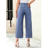 image:imageSidefeel Cropped Jeans for Women Wide Straight Leg Denim Stretch PantsMist Blue