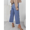 image:imageSidefeel Cropped Jeans for Women Wide Straight Leg Denim Stretch PantsMist Blue