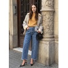 image:imageSidefeel Cropped Jeans for Women Wide Straight Leg Denim Stretch PantsSky Blue