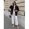 image:imageSidefeel Cropped Jeans for Women Wide Straight Leg Denim Stretch PantsWhite