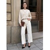 image:imageSidefeel Cropped Jeans for Women Wide Straight Leg Denim Stretch PantsWhite