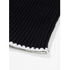 image:imageSidefeel Womens Fall Dresses V Neck Ribbed Knit Tank Mini Date Night DressBlack and White