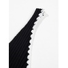 image:imageSidefeel Womens Fall Dresses V Neck Ribbed Knit Tank Mini Date Night DressBlack and White