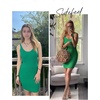 image:imageSidefeel Womens Fall Dresses V Neck Ribbed Knit Tank Mini Date Night DressGreen