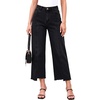 image:imageSidefeel Cropped Jeans for Women Wide Straight Leg Denim Stretch PantsBlack
