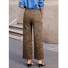 image:imageSidefeel Wide Leg Jeans for Women High Waisted Stretchy Ankle Denim PantsBrown Leopard