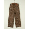 image:imageSidefeel Wide Leg Jeans for Women High Waisted Stretchy Ankle Denim PantsBrown Leopard