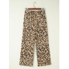 image:imageSidefeel Wide Leg Jeans for Women High Waisted Stretchy Ankle Denim PantsKhaki Leopard