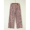 image:imageSidefeel Wide Leg Jeans for Women High Waisted Stretchy Ankle Denim PantsPink Leopard