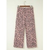 image:imageSidefeel Wide Leg Jeans for Women High Waisted Stretchy Ankle Denim PantsPink Leopard