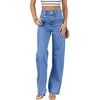 image:imageSidefeel Womens Jeans High Waisted Straight Leg Stretchy Y2K Ribbon Bowknot Loose Wide Leg Denim Pants Sky Blue Size 18