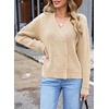 image:imageSidefeel Cardigan Sweaters for Women Long Sleeve Wrap V Neck Fall OutfitsApricot