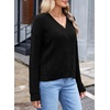image:imageSidefeel Cardigan Sweaters for Women Long Sleeve Wrap V Neck Fall OutfitsBlack