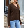 image:imageSidefeel Cardigan Sweaters for Women Long Sleeve Wrap V Neck Fall OutfitsCoffee