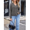 image:imageSidefeel Cardigan Sweaters for Women Long Sleeve Wrap V Neck Fall OutfitsDark Grey