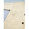image:imageSidefeel Womens 3D Floral Long Sleeve V Neck Open Front Cardigan SweatersApricot