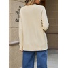 image:imageSidefeel Womens 3D Floral Long Sleeve V Neck Open Front Cardigan SweatersApricot