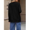 image:imageSidefeel Womens 3D Floral Long Sleeve V Neck Open Front Cardigan SweatersBlack