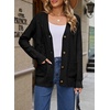 image:imageSidefeel Womens 3D Floral Long Sleeve V Neck Open Front Cardigan SweatersBlack