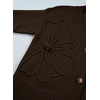 image:imageSidefeel Womens 3D Floral Long Sleeve V Neck Open Front Cardigan SweatersCoffee