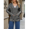 image:imageSidefeel Womens 3D Floral Long Sleeve V Neck Open Front Cardigan SweatersDark Grey