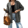 image:imageSidefeel Womens 3D Floral Long Sleeve V Neck Open Front Cardigan SweatersDark Grey