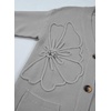 image:imageSidefeel Womens 3D Floral Long Sleeve V Neck Open Front Cardigan SweatersGray