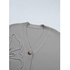 image:imageSidefeel Womens 3D Floral Long Sleeve V Neck Open Front Cardigan SweatersGray