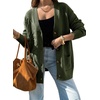 image:imageSidefeel Womens 3D Floral Long Sleeve V Neck Open Front Cardigan SweatersGreen