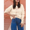 image:imageSidefeel Womens Button Up Floral Cardigan SweatersBeige