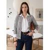 image:imageSidefeel Womens Button Up Floral Cardigan SweatersGray