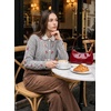image:imageSidefeel Womens Button Up Floral Cardigan SweatersGray
