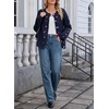 image:imageSidefeel Womens Button Up Floral Cardigan SweatersNavy Blue