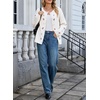 image:imageSidefeel Womens Button Up Floral Cardigan SweatersWhite