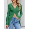 image:imageSidefeel Womens Cardigan Sweaters V Neck Long Sleeve Lightweight SweatersGreen