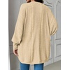 image:imageSidefeel Womens Oversized Cardigan Sweaters Boho Lightweight SweaterBeige