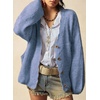 image:imageSidefeel Womens Oversized Fall Outfit Knit Cardigan SweatersAshleigh Blue