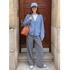 image:imageSidefeel Womens Oversized Fall Outfit Knit Cardigan SweatersAshleigh Blue