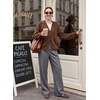 image:imageSidefeel Womens Oversized Fall Outfit Knit Cardigan SweatersDark Brown