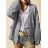 image:imageSidefeel Womens Oversized Fall Outfit Knit Cardigan SweatersGray