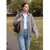 image:imageSidefeel Womens Oversized Fall Outfit Knit Cardigan SweatersGray